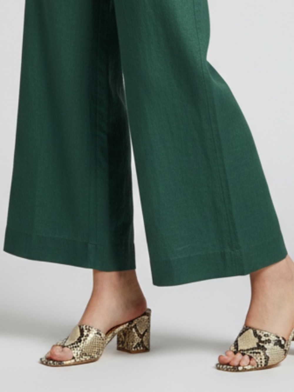 Who What Wear Cream and Brown Snake skin  Mules with Block Heel